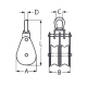Блок такелажный двойной для троса с латунь-шкивом