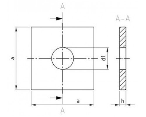 Шайба квадратная DIN 436