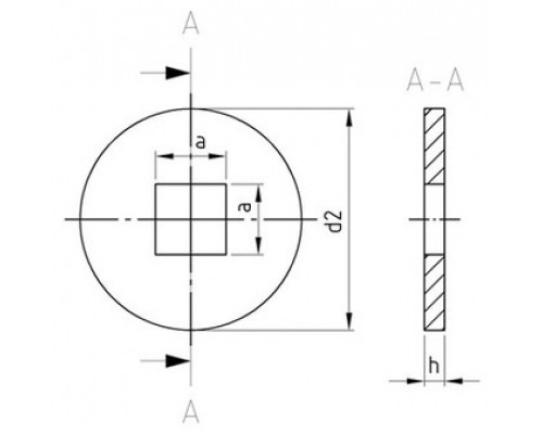 Шайба плоская увеличенная с квадратным отверстием, тип  V DIN 440 V