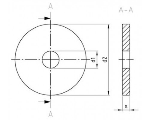 Шайба плоская увеличенная для деревянных конструкций DIN 1052