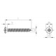 Шуруп для тонких металлических листов, полупотайная головка, крестообразный шлиц (Pz, Ph), полная резьба DIN 7983 C
