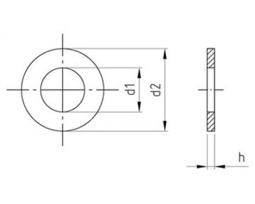 Шайба плоская DIN 125 A A2 A4 - AISI 304, AISI 316