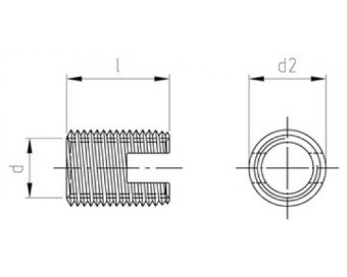 Втулка резьбовая с внешней и внутренней резьбой