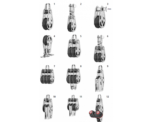 Блоки такелажные для 6 мм канатов, пластиковый шкив, подшипники