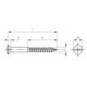 Шуруп по дереву, полупотайная головка, прямой шлиц, неполная резьба DIN 95