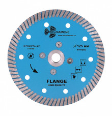 Диск алмазный отрезной 125*м14 Турбо с фланцем (1 шт.) 