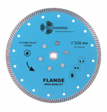 Диск алмазный отрезной 230*м14 Турбо с фланцем (1 шт.) 