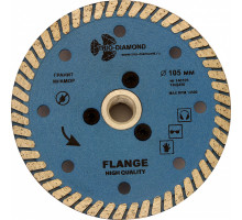 Диск алмазный отрезной 105*м14 Турбо с фланцем (1 шт.) 
