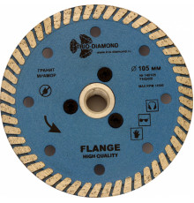 Диск алмазный отрезной 105*м14 Турбо с фланцем (1 шт.) 