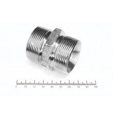 Штуцер для РВД соединительный 50/50  М42х2.0 - М42х2.0 грань S46