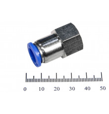 Пневмофитинг цанговый прямой с внутренней резьбой PCF 10-03 (R3/8")