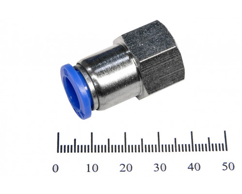 Пневмофитинг цанговый прямой с внутренней резьбой PCF 10-03 (R3/8)