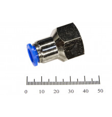 Пневмофитинг цанговый прямой с внутренней резьбой PCF 10-04 (R1/2")