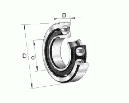 Подшипник 46207 Л (7207 ACM) 35*72*17мм