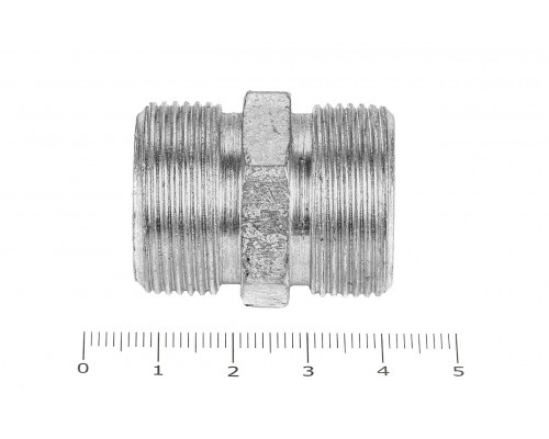 Штуцер для РВД соединительный 32/32  М27х1.5 - М27х1.5 грань S27