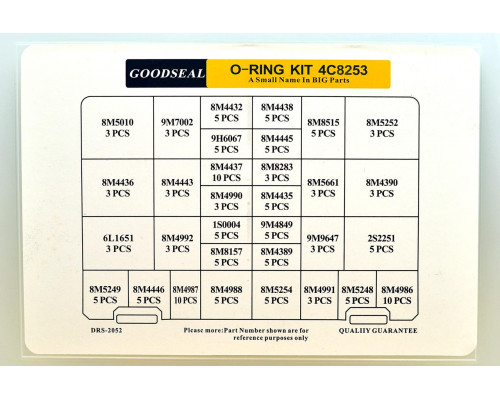 Набор колец силиконовых уплотнительных O-Ring SILICON70 CATERPILLAR 4C-8253 149шт