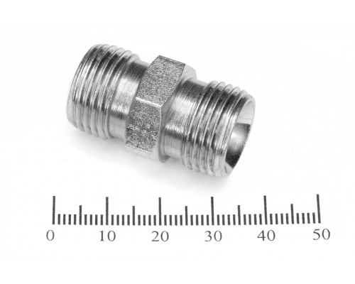 Штуцер для РВД соединительный 22/22  М18х1.5 - М18х1.5 грань S19