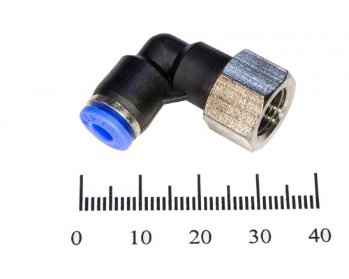 Пневмофитинг цанговый L-образный с внутренней резьбой PLF 4-01 (R1/8)
