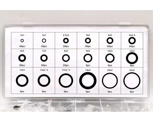 Набор колец резиновых уплотнительных O-Ring NBR70 Метр. 225шт