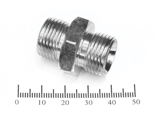 Штуцер для РВД соединительный 22/22  М18х1.5 - М18х1.5 грань S24