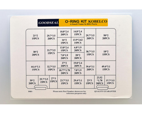 Набор колец резиновых уплотнительных O-Ring NBR90 KOBELCO 555шт