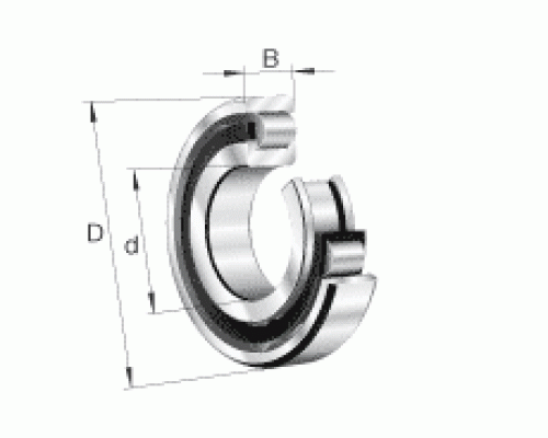 Подшипник 2306 КМ (N 306) 30*72*19мм