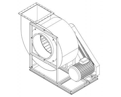 РАДИАЛЬНЫЕ ВЕНТИЛЯТОРЫ СРЕДНЕГО ДАВЛЕНИЯ типа ВР 9-55 исполнения 5