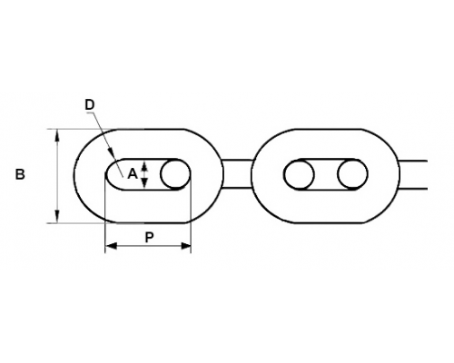 Цепь грузоподъемная G80 калиброванная высокопрочная класс 8, D6x18