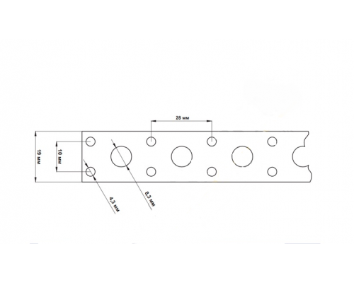 Лента прямая перфорированная LP-V для вентиляции ОЦ, 12x0.55