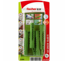 Дюбель универсальный fischer UX Green R K NV с кромкой экологически чистый нейлон, 10x60 мм