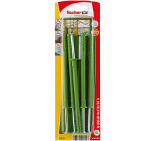 Дюбель-гвоздь fischer N S Green K NV с потайным бортиком и шурупом ЭКО, 8x120/80 мм