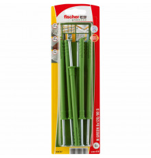 Дюбель-гвоздь fischer N S Green K NV с потайным бортиком и шурупом ЭКО, 8x120/80 мм