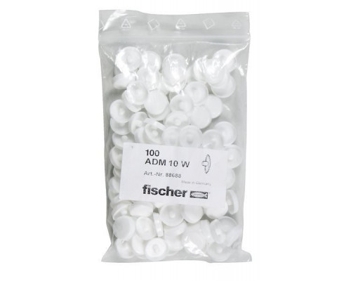 Декоративный белый колпачок fischer ADM 10 W, 15 мм