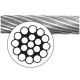 Трос стальной DIN 3053 A4 для растяжки плетение 1x19, D=7 мм L=1000 м