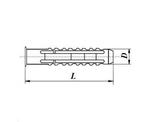 Дюбель 4-распорный DY-RN-N тип N нейлоновый, 8x65