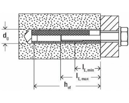 Анкер-гильза с внутренней резьбой fischer FIS E для химического анкера ОЦ, M12 15х85 мм