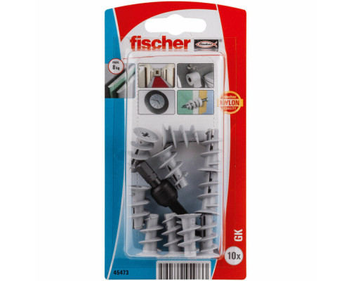 Дюбель fischer GK K NV для гипсокартона нейлоновый, 22 мм