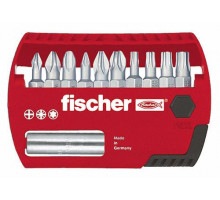 Набор бит fischer FPB Bit Set Profi шлиц Torx и Pozidriv, 11 предметов