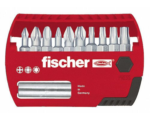 Набор бит fischer FPB Bit Set Profi шлиц Torx и Pozidriv, 11 предметов