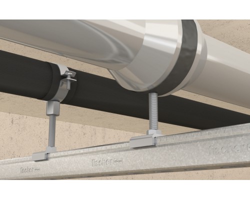 Хомут fischer FRSK с механизмом быстрой фиксации для холодных трубопроводов, M12 159-160 мм