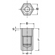 Заклепка-гайка шестигранная ZG-SUM с уменьшенным бортиком ОЦ, M10x1.5x19 (0.5-3.5)