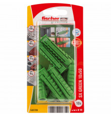 Распорный дюбель fischer SX Green с кромкой экологически чистый, 10x50 мм