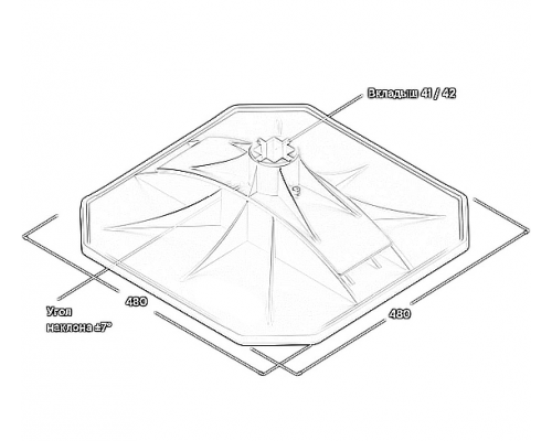 480x480 мм Поворотная опора