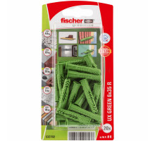 Дюбель универсальный fischer UX Green R K NV с кромкой экологически чистый нейлон, 6x35 мм