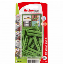 Дюбель универсальный fischer UX Green R K NV с кромкой экологически чистый нейлон, 6x35 мм