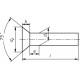 Заклепка забивная под молоток DIN 661 с потайной головкой алюминиевая, 6x35