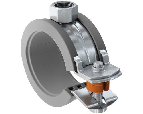 Хомут  FKS Plus одновинтовой для пластиковых трубопроводов ОЦ, M8 20-24 мм (1/2)