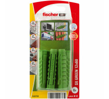 Распорный дюбель fischer SX Green с кромкой экологически чистый, 12x60 мм