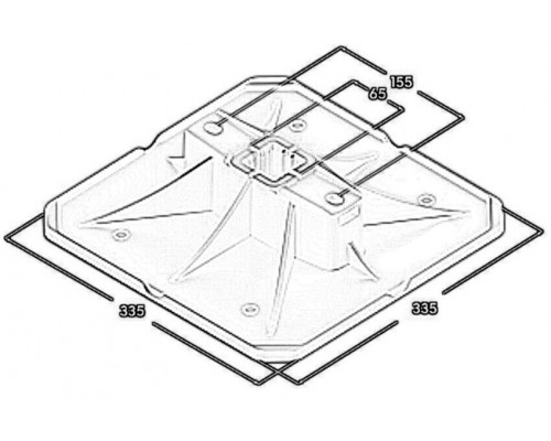 335x335 мм Кровельная опора