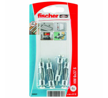 Металлический дюбель для пустотелых конструкций fischer HM S K NV с винтом ОЦ, 12x37/M6x45 мм